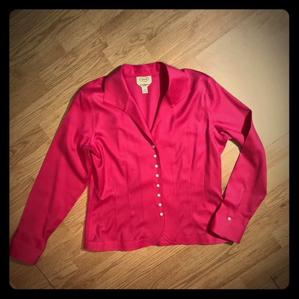 Bright Pink Talbots Blouse